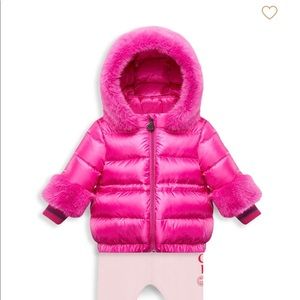 3T Moncler Fur trim puffed jacket